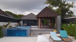 Atmosphere Kanifushi Maldives Luxury Resort Sunset Grand Pool Villa Beachfront room tour [upl. by Matt399]