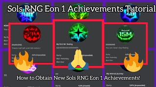 New Sols RNG Eon 1 Achievements  Sols RNG Eon 1 Badge Tutorial [upl. by Shieh298]