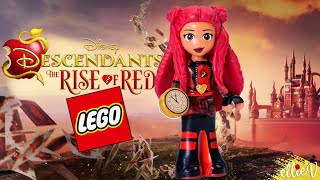 I made Red from Descendants as a custom LEGO minidoll 💔 Disney doll repaint DIY craft repaint [upl. by Nyrem14]