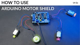 Motor Driver  How to use Arduino Motor Shield to drive different types of DC Motors Part 1  Ut Go [upl. by Deenya]