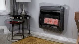 Bluegrass Living B20TNIRBB Ventless Natural Gas Infrared Space Heater with Thermostat Control [upl. by Eedahs938]