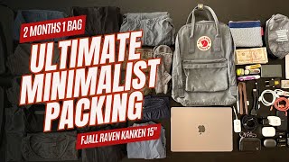 Fjällräven Kanken 15  ULTIMATE MINIMALIST PACKING  2 Months in 1 Bag [upl. by Irab192]