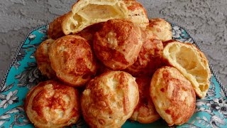 FANTASTIČNE FRANCUSKE POGAČICE SA SIROM GOUGERES FRENCH CHEESE PUFFS [upl. by Alehtse]