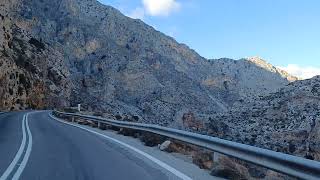 Crossing Kourtaliotiko Gorge back to Rethymno💚 canyon gorge mountains nature Crete Greece [upl. by Aicssej]