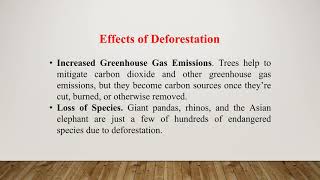 Deforestation causes effects and remedies [upl. by Erminna326]