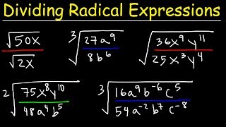 Dividing Radical Expressions With Variables and Exponents [upl. by Gillead]