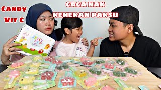 CACA NAK KENEKAN PAKSU TAPI CACA YANG TERKENA TAK BOLEH MAKAN CANDY VITAMIN JELLY POP 😋‼️ [upl. by Gwen]