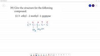 3 ethyl  2 methyl 1pentene shorts [upl. by Eleanore133]