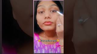 Easy eyeliner hacklinerhackytshorts youtubefeedmakeup beutyhackmonalishabarange [upl. by Katheryn]