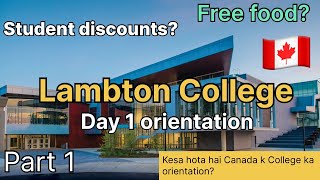 Lambton College Sarnia kya hota hai orientation Main   Lambton College kesa hai Free pizza🍕 [upl. by Kleeman]