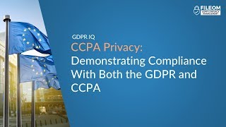 CCPA Privacy  Demonstrating Compliance With Both the GDPR and CCPA [upl. by Notsuj]