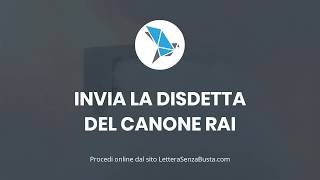 Come disdire il Canone RAI 2025 per non possesso TV [upl. by Baten432]