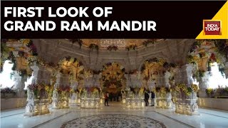 Ram Mandir News Watch First Look Of Grand Ram Mandir  Ayodhya Ram Mandir Pran Pratishta News [upl. by Joshi]