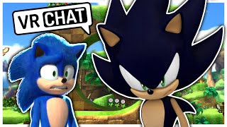 Movie Sonic Meets Dark Sonic In VR CHAT [upl. by Edsel]