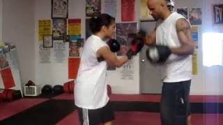 Technical Boxing Mittwork  Mittology 11yrs Strong  Coach Rick amp Chica [upl. by Snowber485]