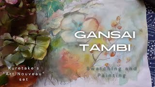 Gansai Tambi quotArt Nouveauquot Watercolour Set  Swatch and Paint [upl. by Ifill]