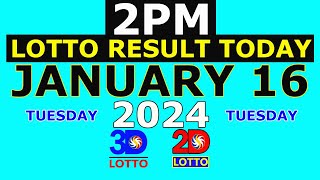 2pm Lotto Result Today January 16 2024 Tuesday [upl. by Latsirhc]