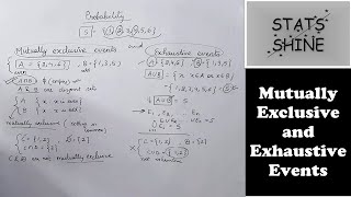 What are Mutually exclusive and exhaustive events  Learn with examples   Basics of Probability [upl. by Leora]