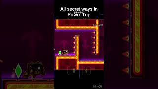 Power Trip all secret ways geometrydash gd shorts [upl. by Sitrik]