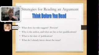 Reading and Evaluating Arguments [upl. by Peedus701]