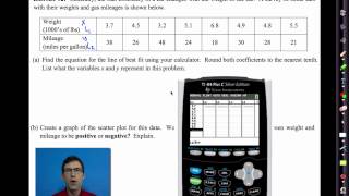 Common Core Algebra IUnit 10Lesson 7Linear Regression on the Calculator [upl. by Port646]