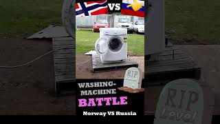 Washing Machine Destruction Battle Norway VS Russia Part 7 shorts Norway [upl. by Adlen]