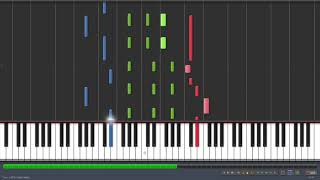 Ríe  31 minutos  Piano Karaoke Tutorial  Synthesia [upl. by Eniruam]