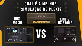 NUX VS Line 6  Qual é a melhor simulação Marshall PLEXI nuxmg30 hxstomp [upl. by Tamma]