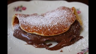 Ricetta per 4 pancake alla nutella con segreto per la cottura perfetta [upl. by Hobbs]