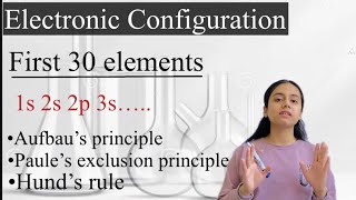 Electronic Configuration for first 30 elements  Chemistry [upl. by Papert220]