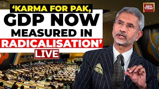 S Jaishankar Live  EAM Jaishanka’s Fiery Speech at UNGA  Jaishankars karma Jab At Pak In UN [upl. by Sokul185]