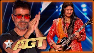 10 Year Old Girl from India ROCKS OUT on Americas Got Talent [upl. by Ardnuassak]