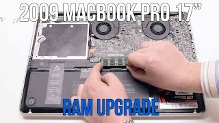 2009 Macbook Pro 17quot A1297 RAM Upgrade [upl. by Melli718]