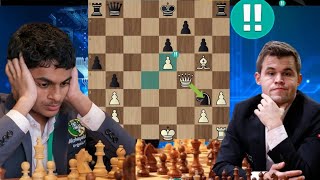 Most Wonderful Chess Gam by Magnus Carlsen vs Nihal sarin Young chesss Grandmaster [upl. by Annovy163]