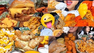 FoodCravings BEST WINGSTOPMUKBANG COMPILATIONBIGBITE SATISFYING WINGSTOP ASMR EATING FAST FOOD [upl. by Sothena]