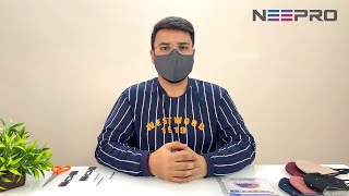 NEEPRO  Reversible Cotton Masks  How to use How SSMMS filter installed Instruction Video [upl. by Arual]