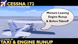 X Plane 11  Airfoillabs Cessna 172  Tutorial 2 Taxi amp Engine Runup [upl. by Ereveneug]