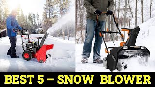 Top 5 Best Snow Blower Reviews 2024 [upl. by Christoffer812]