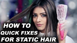 How To Quick Fixes For Static Hair  Hair Care  Home Remedy  Static Hair Hacks [upl. by Armando]