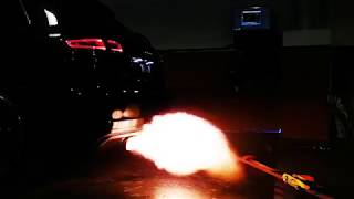 Audi S3 NVM Stage 2 with Antilag Pops HUGE FLAMES [upl. by Annuaerb]