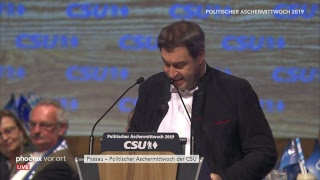 Politischer Aschermittwoch der CSU am 060319 [upl. by Aivatnohs119]