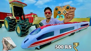 Rc Bullet Train Vs Swaraj 855 Tractor [upl. by Elauqsap783]