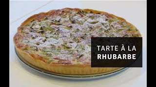 Recette de la tarte à la rhubarbe simple et rapide  Fred et Camille Cuisine [upl. by Annaeiluj114]