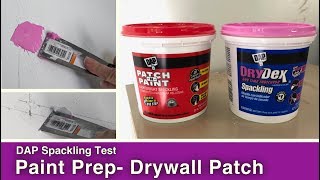 Drywall Patch Test DAP Spackling [upl. by Guttery]