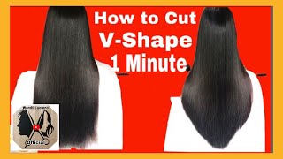 VSHAPE HAIRSTYLE EASY WAY HOW TO DO AT HOMEFOR BEGINNER [upl. by Lewendal]