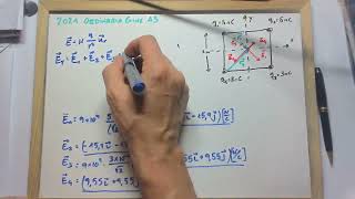 En vértices de cuadrado lado 2m centrado en origen de coordenadas se sitúan cuatro cargas eléctricas [upl. by Ludovick]