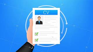 CV resume Job interview concept Writing a resume Laptop with personal resume illustration [upl. by Initof848]