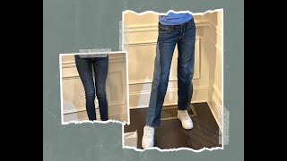 DIY  Turn Your Skinny Jeans to WideLegged Jeans  SUPER EASY [upl. by Eirret226]