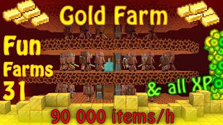 Simple yet Powerful Gold Farm for Minecraft Fun Farms 31 [upl. by Barta]