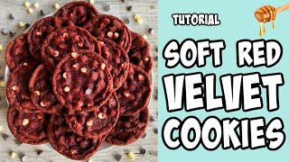 Red Velvet Cookies Recipe tutorial Shorts [upl. by Delle985]